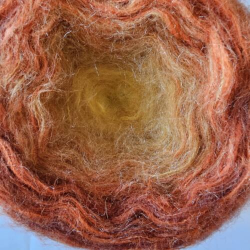 Bobbel Mohair Farbverlauf gelb orange